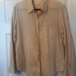 H&M Beige Button Down Shirt
